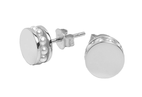 ROUND PEARL PIERCE Silver